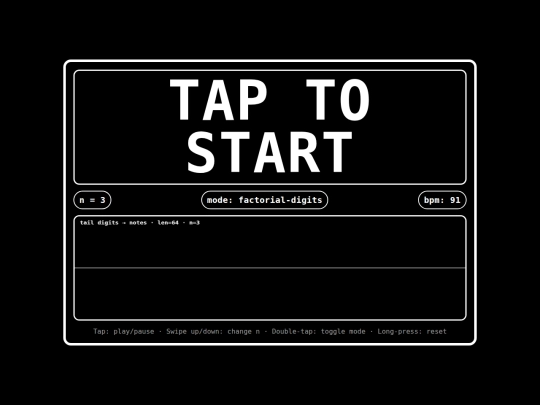 Inst/factorial-melody-generator screenshot