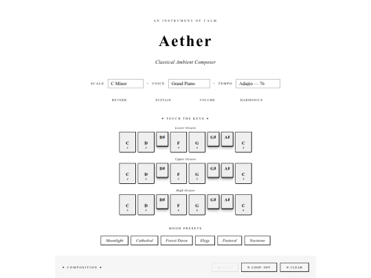 March/aether-classical-ambient-composer screenshot