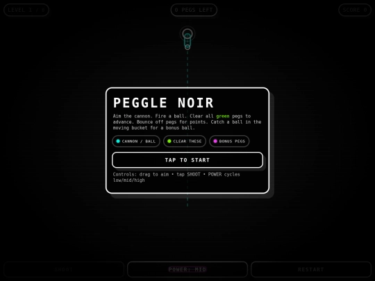 Publish/peggle-noir screenshot