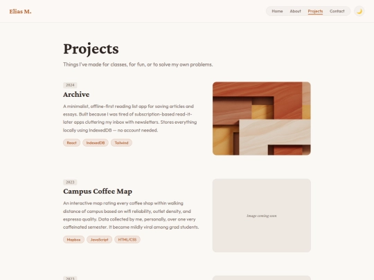 projects screenshot