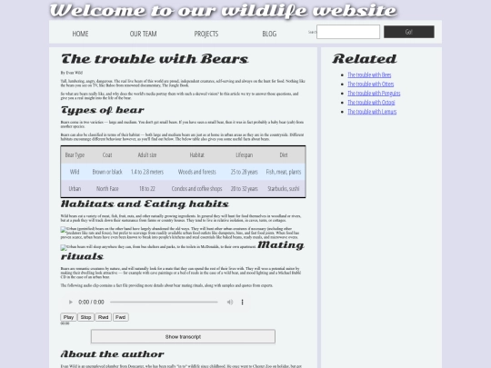 assessment screenshot