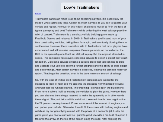 Writings/lowtrailmakers screenshot