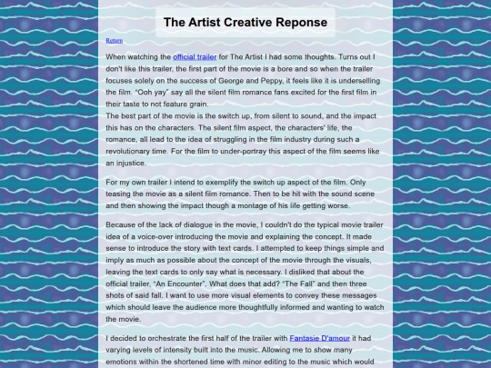 Writings/theartist screenshot
