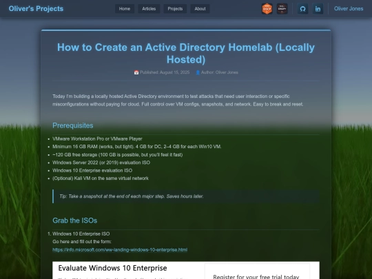 Projects/Posts/AD-homelab screenshot