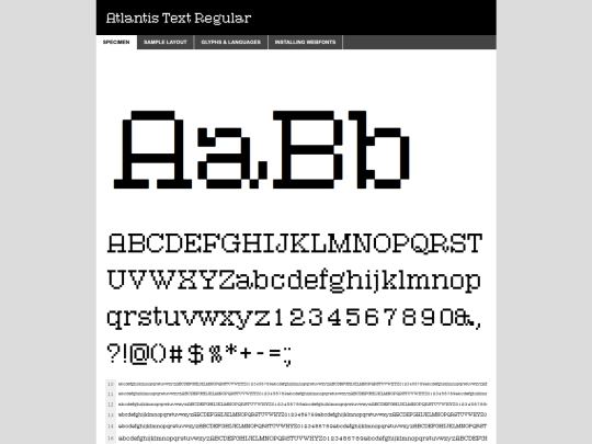 atlantis_font/atlantistext-regular-demo screenshot