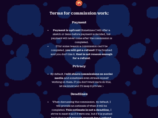 terms screenshot