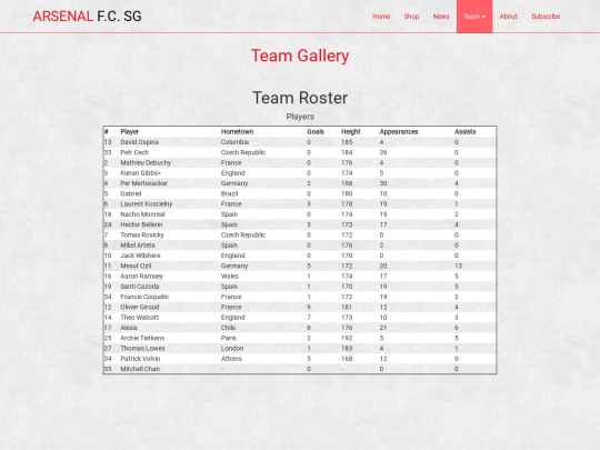 teamRoster screenshot