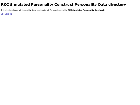 personalitydatalibrary screenshot