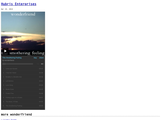 wonderfriend/wonderfriend_this-smothering-feeling screenshot