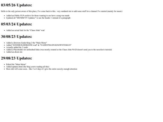 updates screenshot