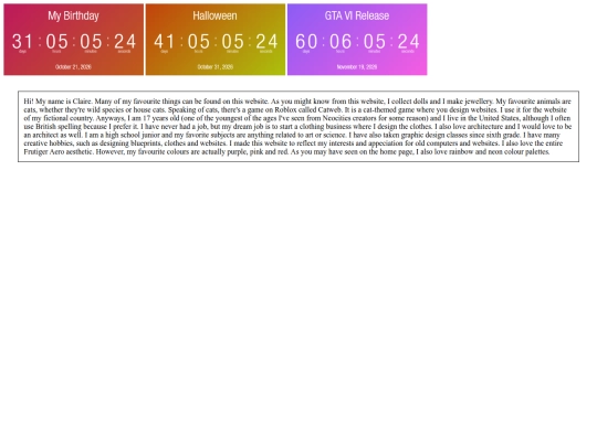 pages/aboutme screenshot