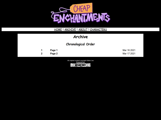 archive screenshot