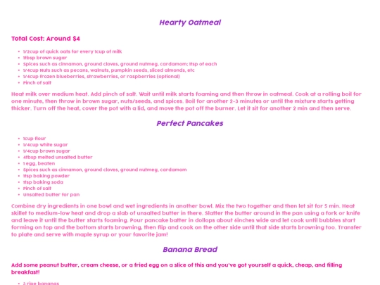 recipes folder/recipes-breakfast screenshot