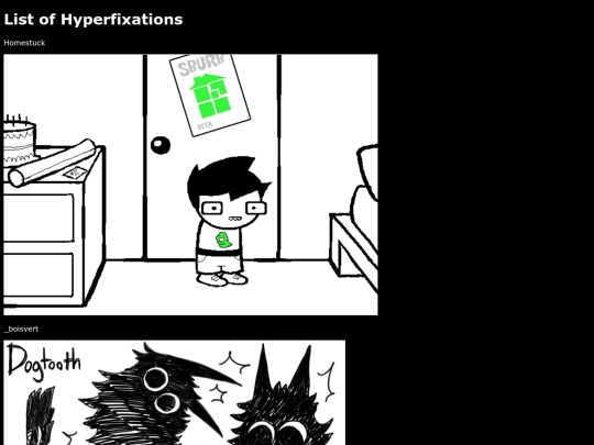 hyperfixations screenshot