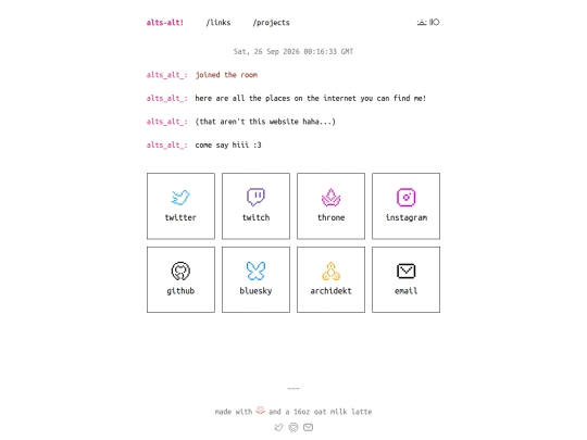 links screenshot
