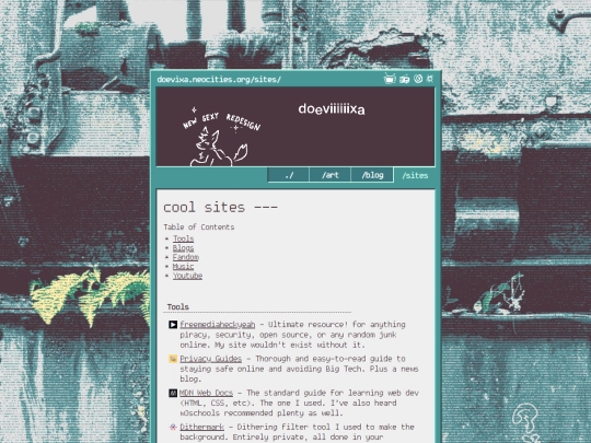 sites screenshot