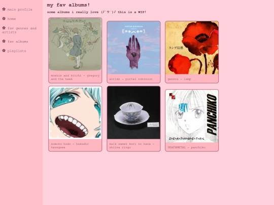 music/fav-albums screenshot