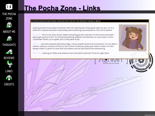 links screenshot