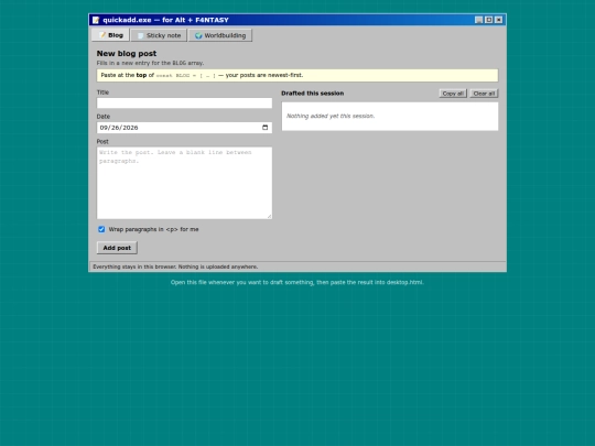 quick-add screenshot