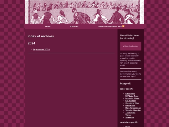 CohostUnionNews/Archives/archiveindex screenshot