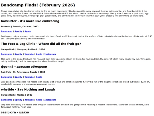 bandcampfinds screenshot