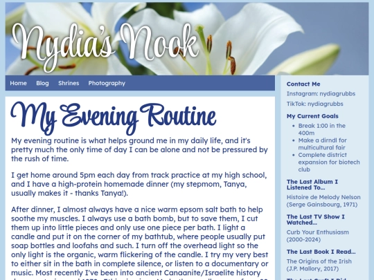 blog-evening-routine screenshot