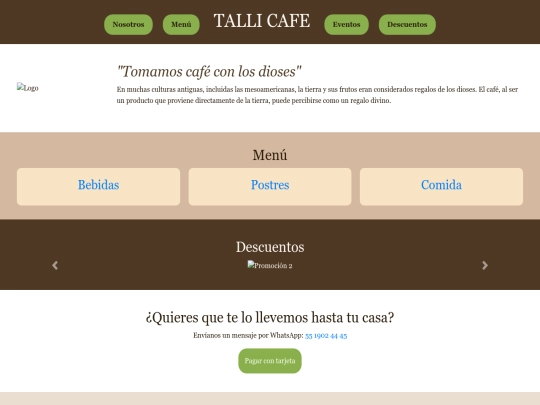 Mi cafeteria/tali inicio iNIc screenshot