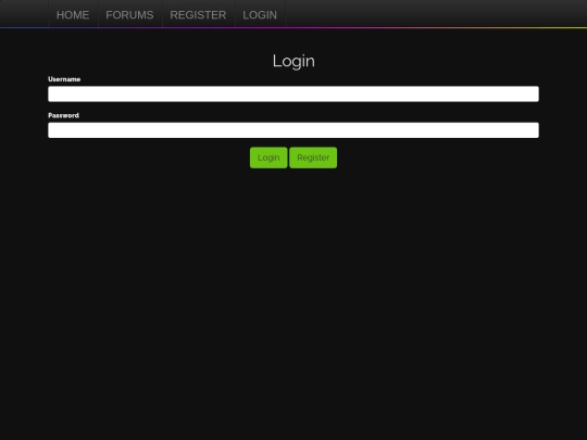login screenshot
