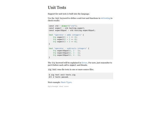 unit-tests screenshot