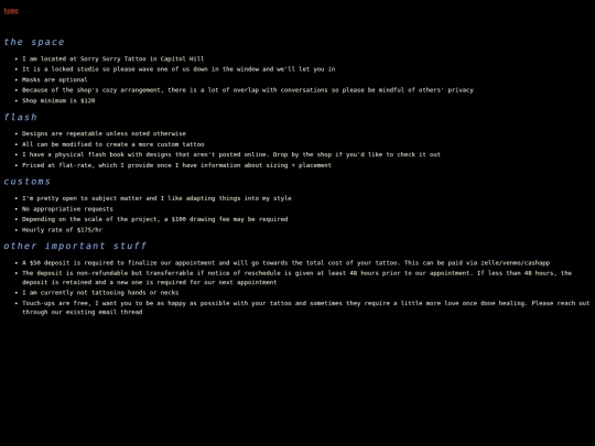 info screenshot