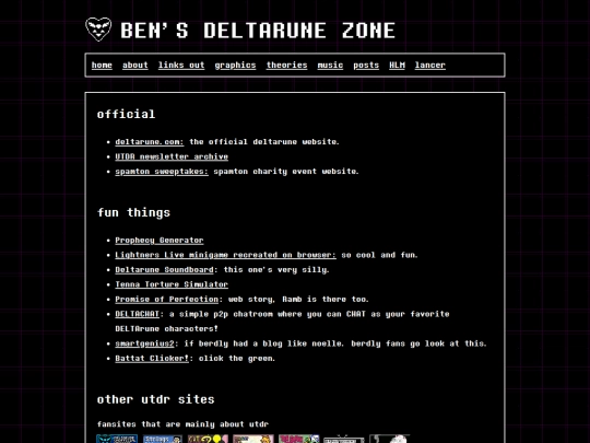links screenshot