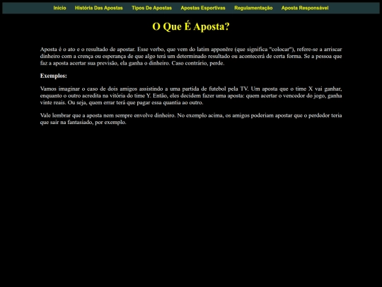 projeto/oqueeaposta screenshot