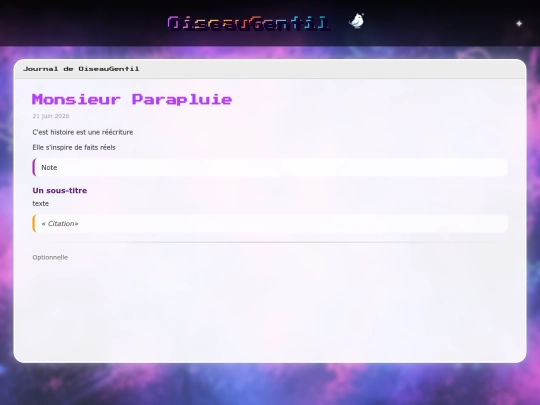 Articles/Monsieur_Parapluie screenshot