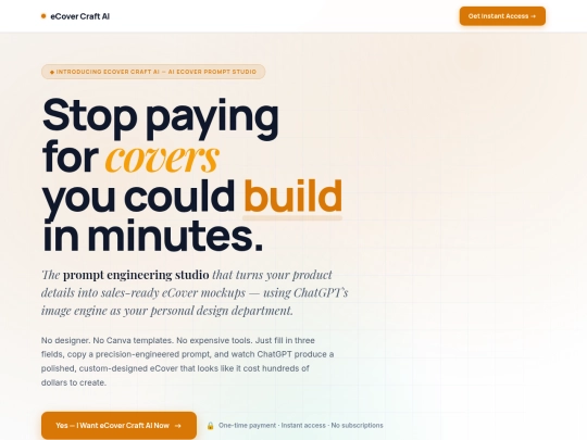 eCoverCraftAI screenshot