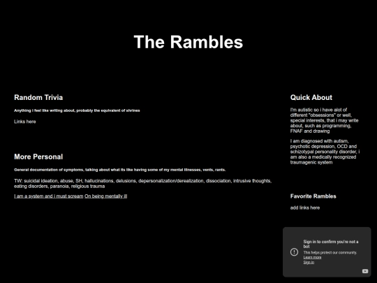 Blog screenshot