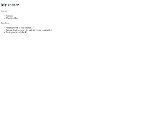 mysite screenshot