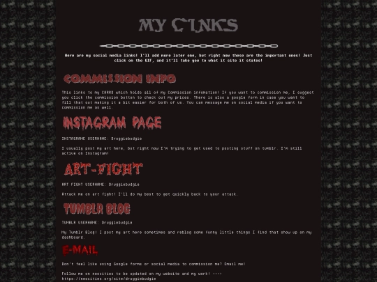 links screenshot