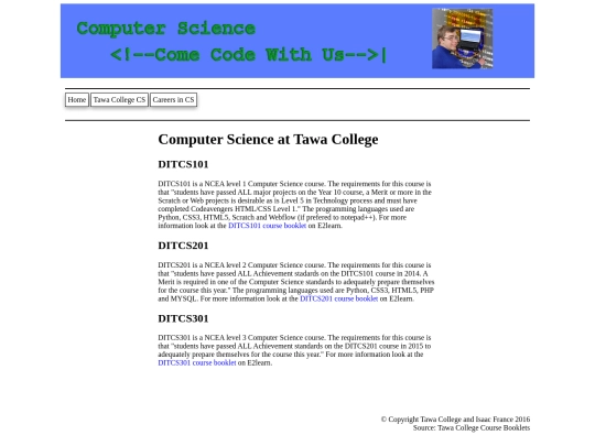TawaCollegeCS screenshot