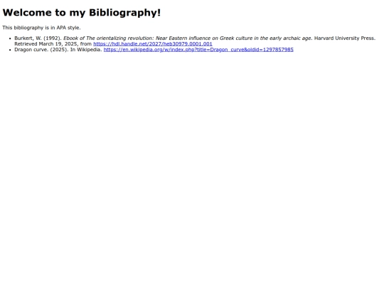 bibliography screenshot
