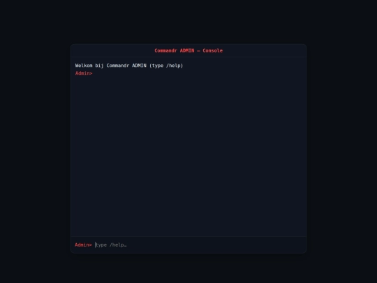 commandr-admin screenshot
