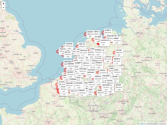 flightradar screenshot