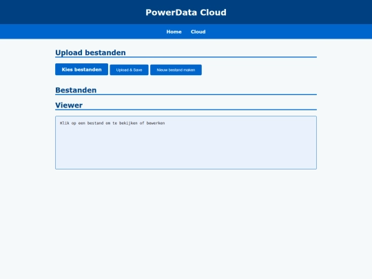 powerdata/cloud screenshot