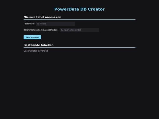 powerdata/database screenshot