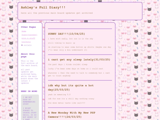 diary screenshot