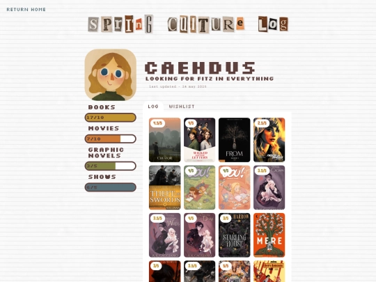 cultureLogs/springReads26 screenshot