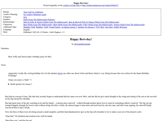 Happy_Bert-day screenshot