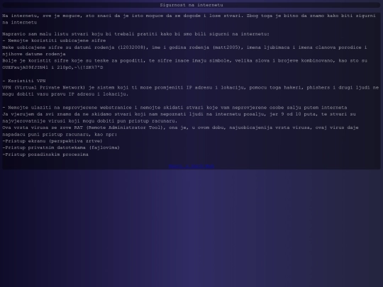 sigurnost screenshot