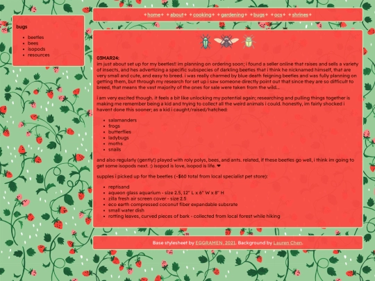 bugs screenshot