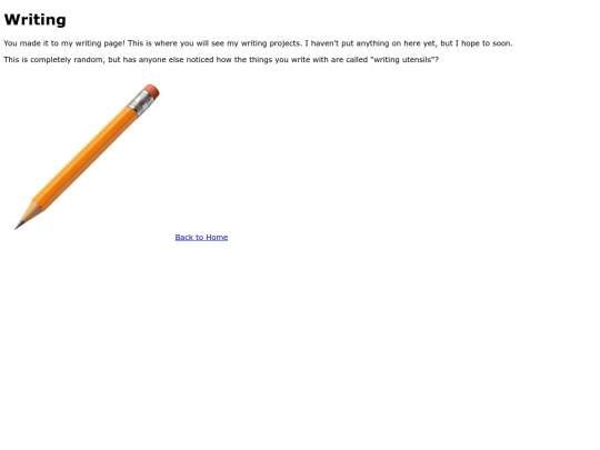Writing screenshot