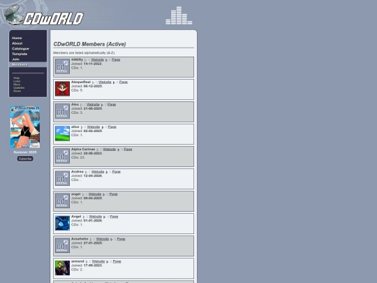 clubs/cd_world/cdworld_members screenshot
